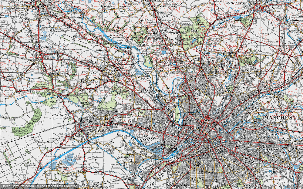 Old Map of Brindle Heath, 1924 in 1924