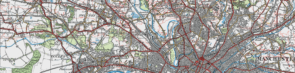 Old map of Brindle Heath in 1924