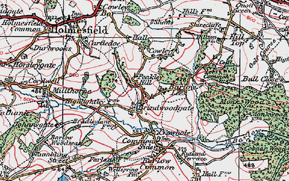 Old map of Barlow Lees in 1923