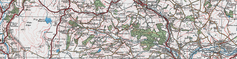 Old map of Brindwoodgate in 1923