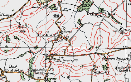 Old map of Brinkhill in 1923