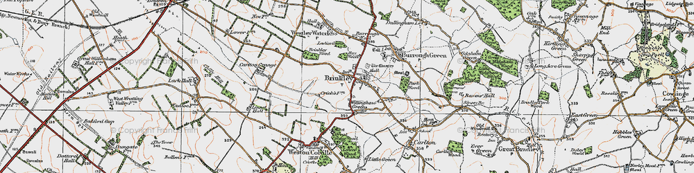 Old map of Brinkley in 1920
