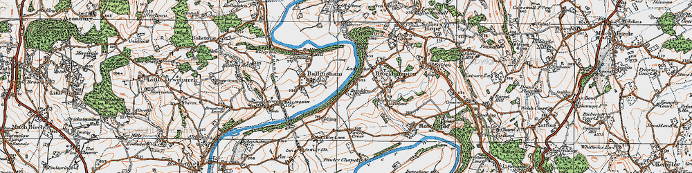Old map of Brinkley Hill in 1919