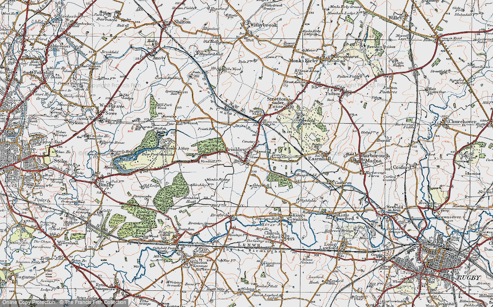 Old Map of Brinklow, 1920 in 1920