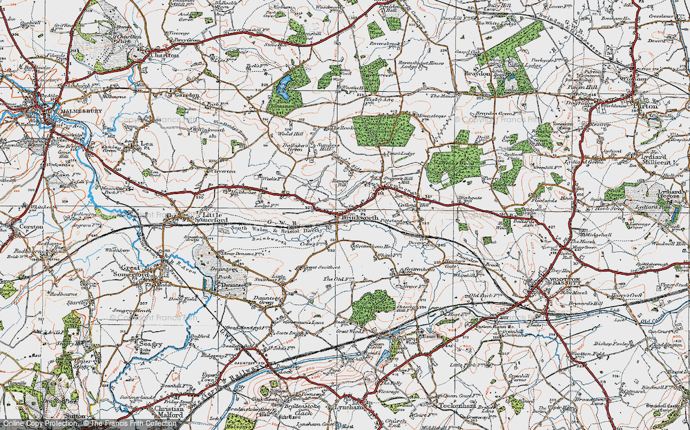 Old Map of Brinkworth, 1919 in 1919