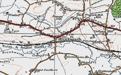 Old map of Brinkworth in 1919