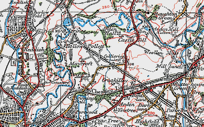 Old map of Brinnington in 1923