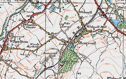 Old map of Brinscall in 1924