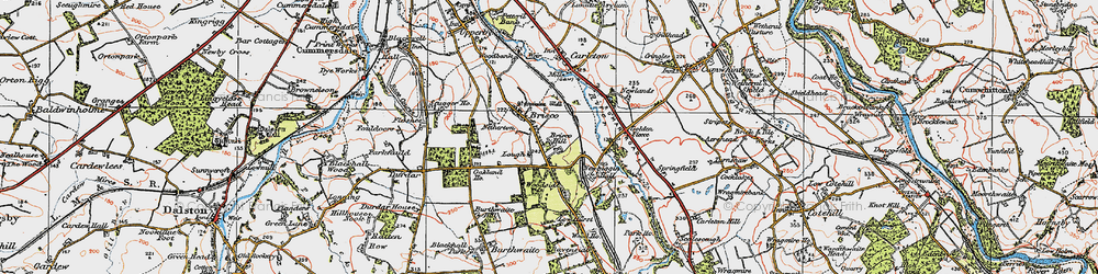 Old map of Brisco in 1925
