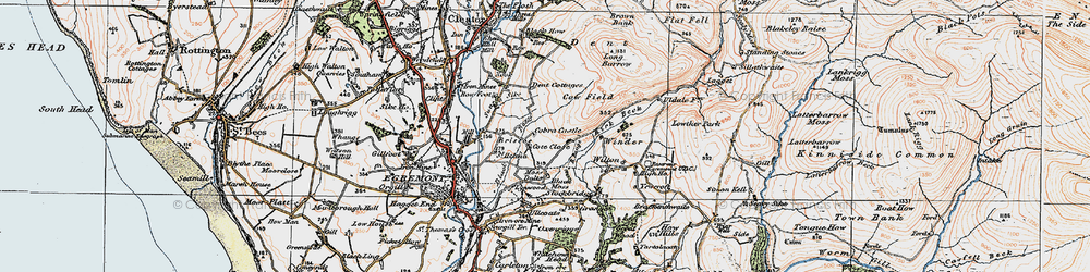 Old map of Briscoe in 1925
