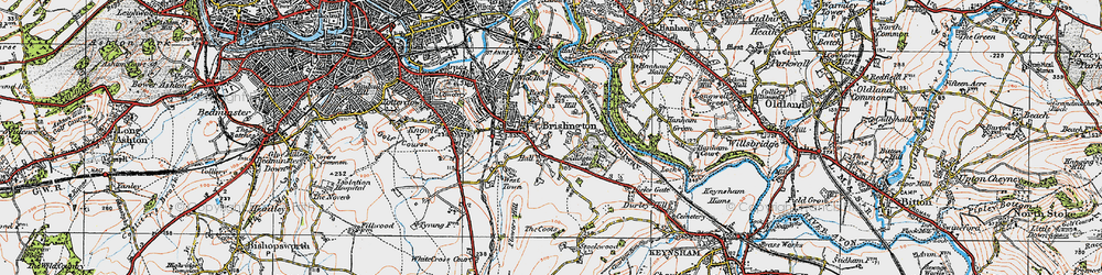 Old map of Brislington in 1919