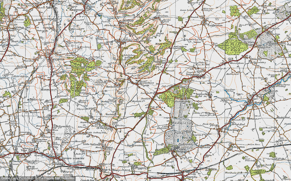 Old Map of Britain Bottom, 1919 in 1919