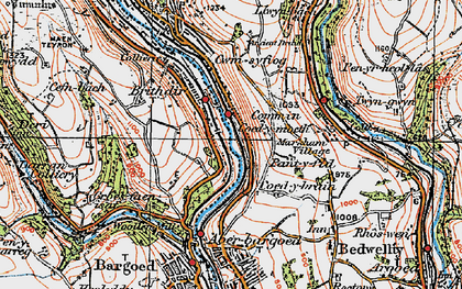 Old map of Brithdir in 1919