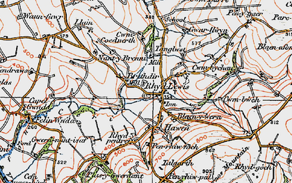 Old map of Brithdir in 1923