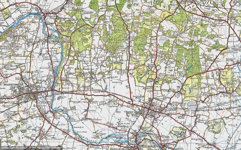 Old Map of Britwell, 1920 in 1920