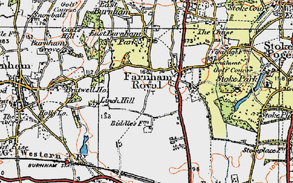 Old map of Britwell in 1920