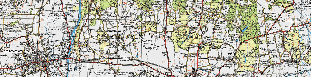 Old map of Britwell in 1920