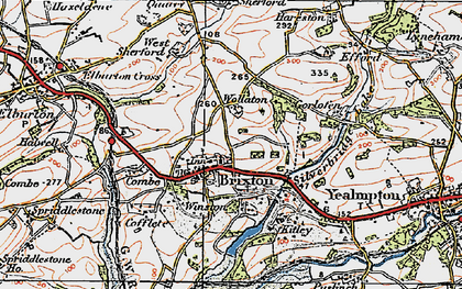 Old map of Brixton in 1919