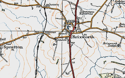 Old map of Brixworth in 1919