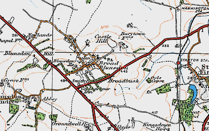 Old map of Broad Blunsdon in 1919