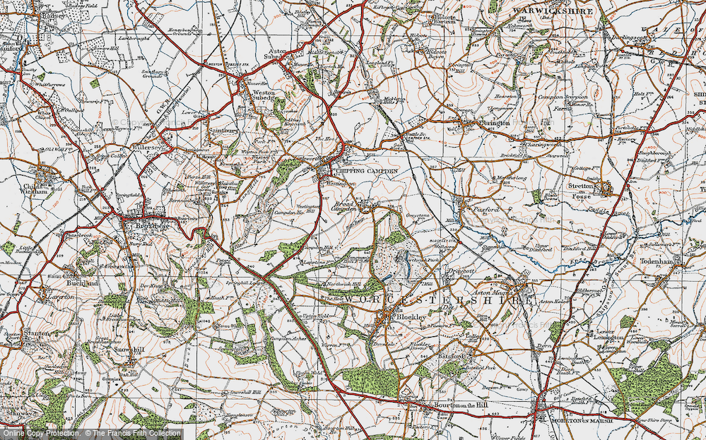 Old Map of Broad Campden, 1919 in 1919