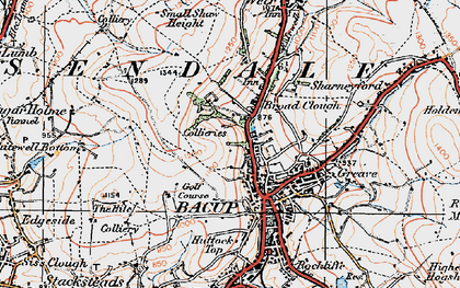 Old map of Broadclough Hall in 1924