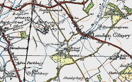 Old map of Broad Colney in 1920