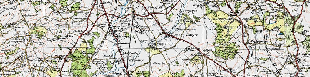 Old map of Broad Colney in 1920