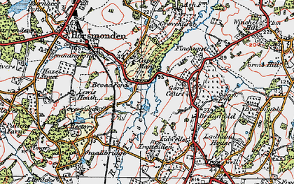Old map of Broad Ford in 1921