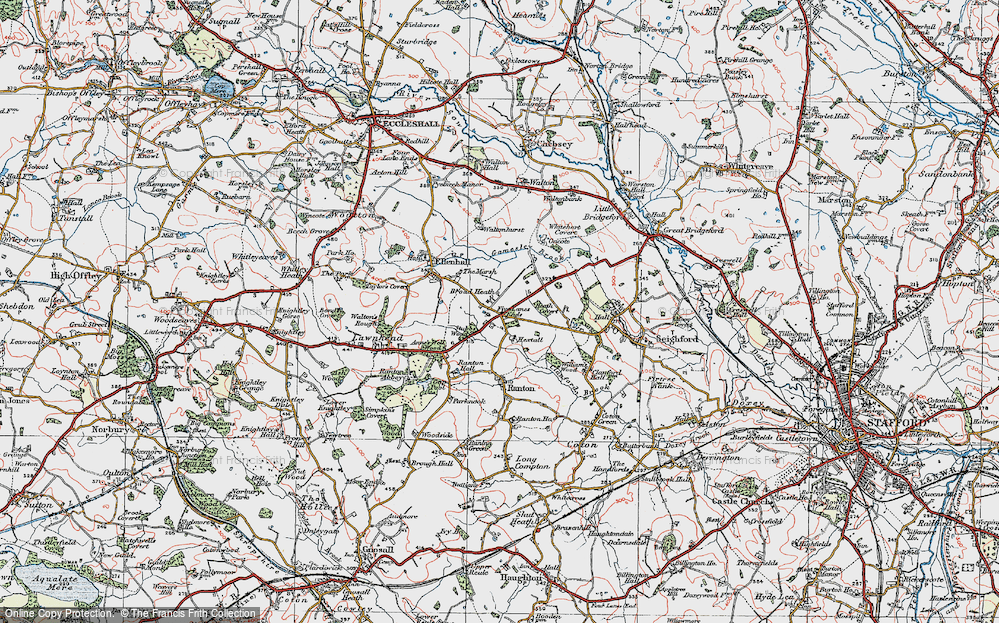 Old Map of Broad Heath, 1921 in 1921