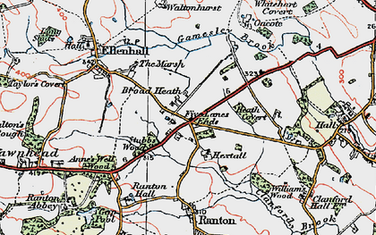 Old map of Broad Heath in 1921