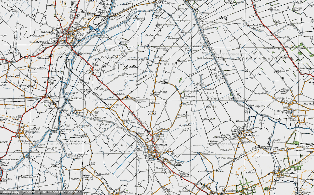 Old Map of Broad Hill, 1920 in 1920