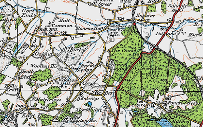 Old map of Broad Layings in 1919