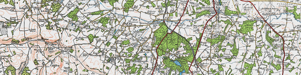Old map of Broad Layings in 1919