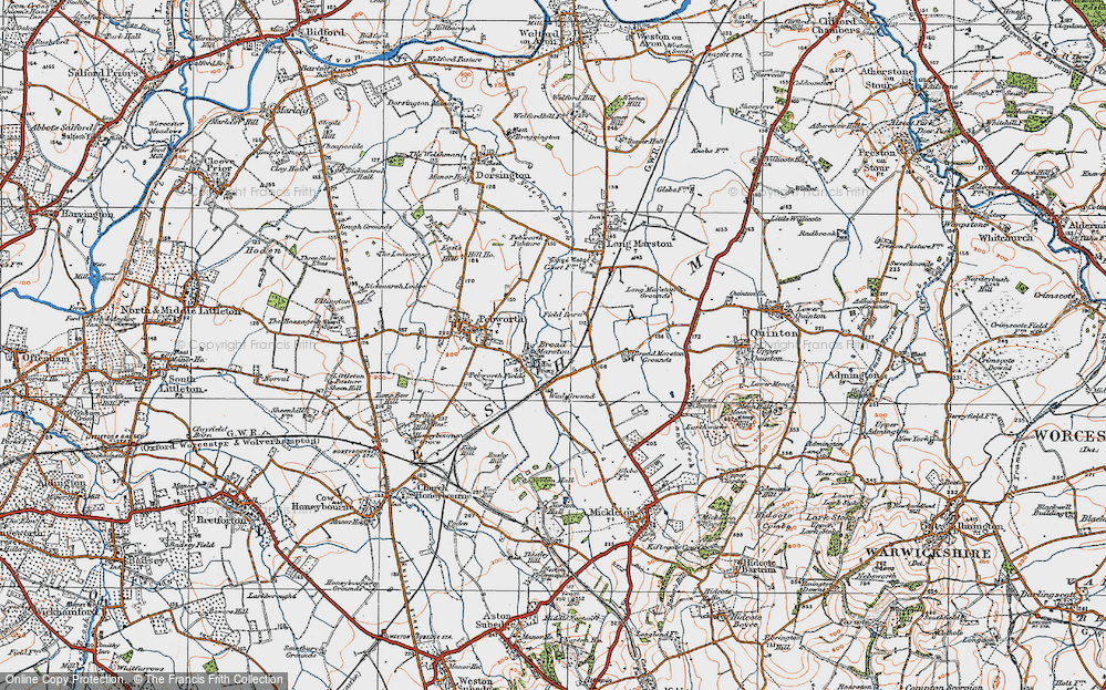 Old Map of Broad Marston, 1919 in 1919