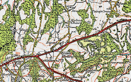 Old map of Barklye in 1920