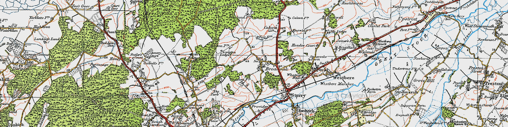 Old map of Langton Lodge in 1920