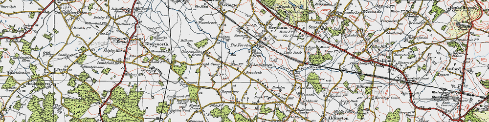 Old map of Broad Oak in 1921