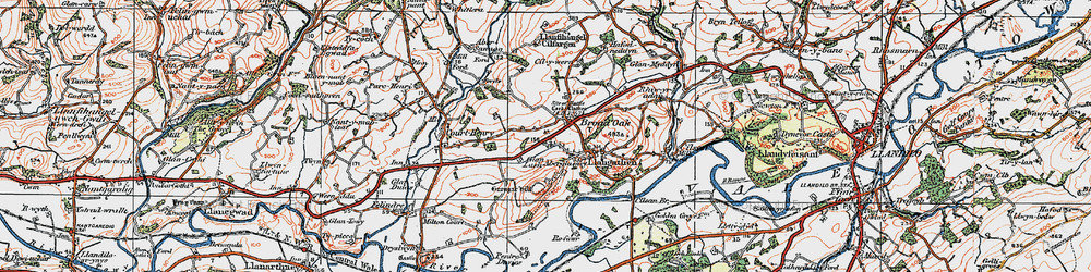 Old map of Broad Oak in 1923
