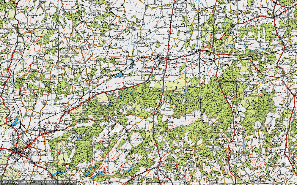Old Map of Historic Map covering Buchan Country Park in 1920