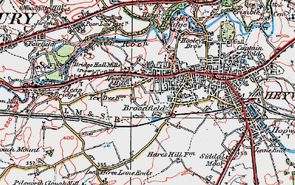 Old map of Broadfield in 1924
