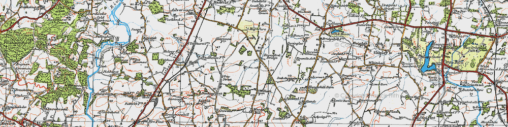 Old map of Broadford Bridge in 1920