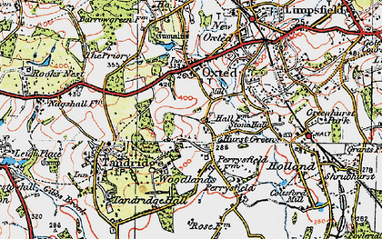 Old map of Broadham Green in 1920