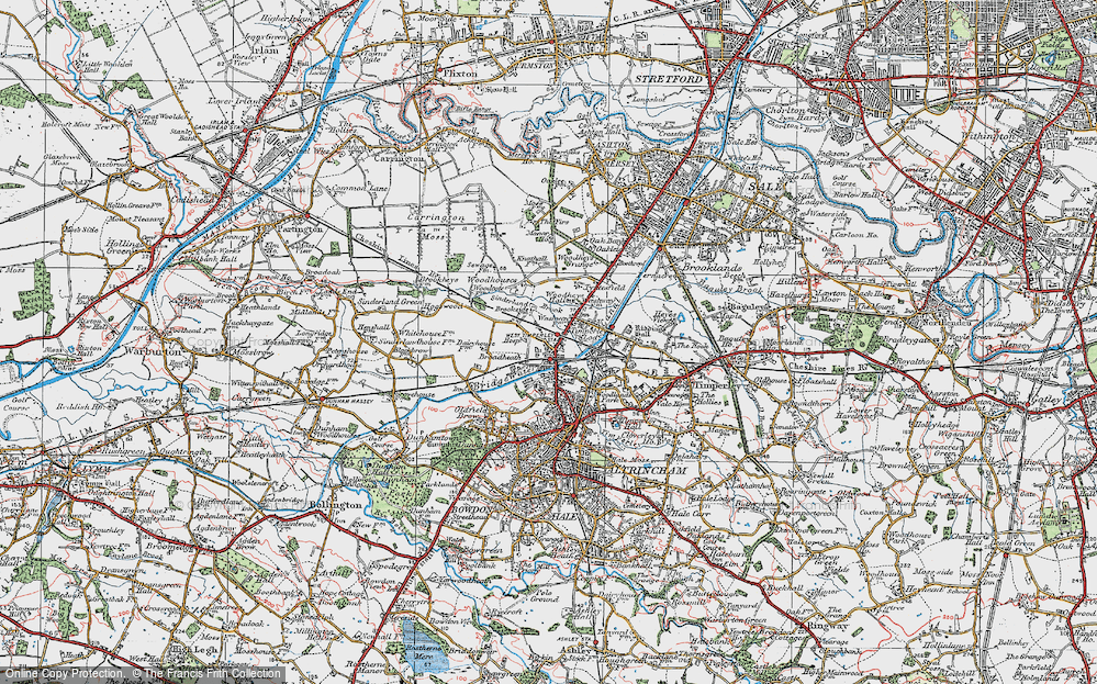 Old Map of Broadheath, 1923 in 1923