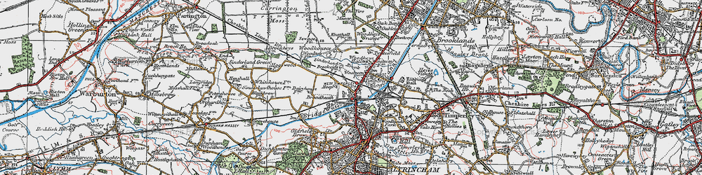 Old map of Broadheath in 1923