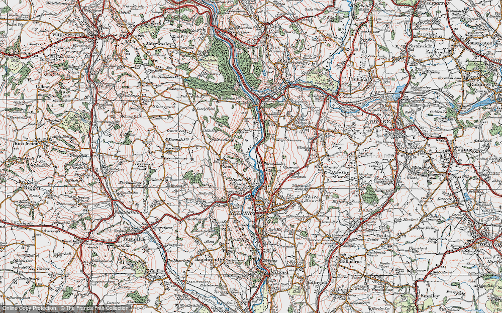 Old Map of Broadholm, 1921 in 1921