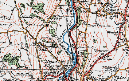 Old map of Broadholm in 1921