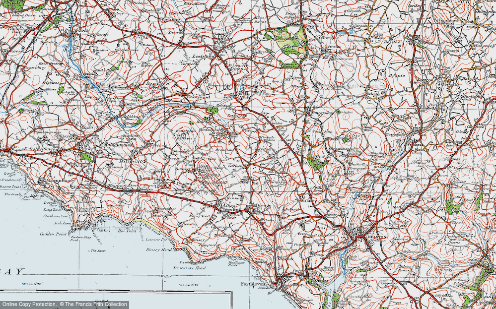 Old Map of Broadlane, 1919 in 1919