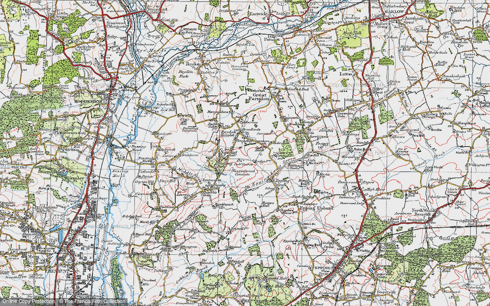 Old Map of Broadley Common, 1919 in 1919