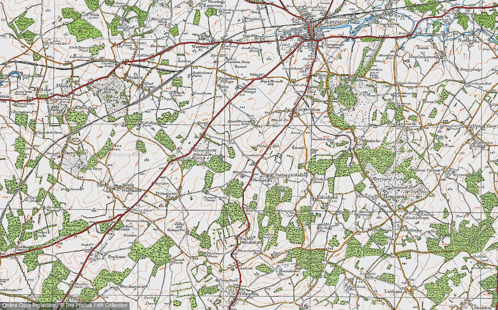Old Map of Broadmere, 1919 in 1919